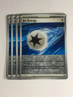 Pokemon TCG Paldea Evolved 4x Playset Reverse Holographic Jet Energy 190/193 - Image 1