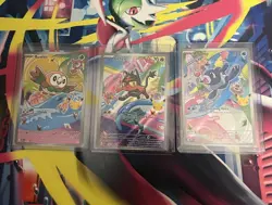 Pokemon First Partner Illustration Collection Alola - Rowlet, Litten, Popplio NM - Image 1