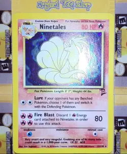 Pokemon Ninetales Base Set 2 Holo Rare 13/130 Holo Swirl - Image 4