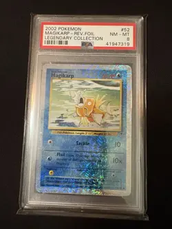 PSA 8 - Pokemon MAGIKARP 52/110 Reverse Holo - LEGENDARY COLLECTION - Fireworks - Image 1