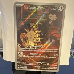 Pokemon Team Rocket's Meowth 203/182 Sv10 Destined Rivals Full Art Holo Eng - Image 1