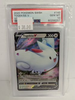 2020 Pokemon SWSH #140 Togekise V Vivid Voltage PSA 10 - Image 3