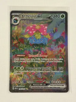 Venusaur ex 198/165 SIR Pokemon 151 Special Illustration Rare Full Art NM- - Image 1
