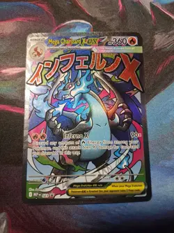 Pokemon TCG Mega Charizard X EX 023 Me: Mega Evolution Promo Holo Full Art - Image 1
