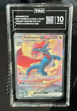 Salamance EX SIR 187/159 - 2025 Pokemon Journey Together - TAG 10 Gem Mint - Image 1