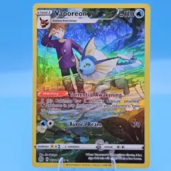 2022 Pokemon SWSH Brilliant Stars Vaporeon Trainer Gallery Holo #TG02/TG30 NM M - Image 1