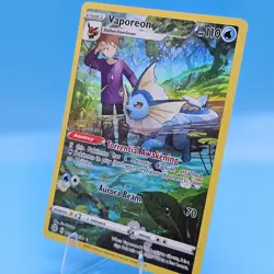 2022 Pokemon SWSH Brilliant Stars Vaporeon Trainer Gallery Holo #TG02/TG30 NM M - Image 2