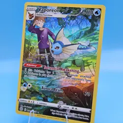 2022 Pokemon SWSH Brilliant Stars Vaporeon Trainer Gallery Holo #TG02/TG30 NM M - Image 3