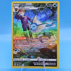 2022 Pokemon SWSH Brilliant Stars Vaporeon Trainer Gallery Holo #TG02/TG30 NM M - Image 4