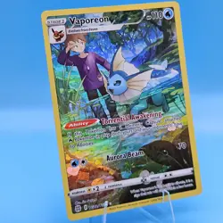 2022 Pokemon SWSH Brilliant Stars Vaporeon Trainer Gallery Holo #TG02/TG30 NM M - Image 5