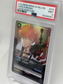 Union Arena Bleach PSA 9 Ichigo Kurosaki SR 2 Star Signature 2024 English - Image 2