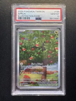 PSA 10 Applin 185/167 Pokemon (2024) Twilight Masquerade Illustration Rare - Image 1