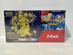 Pokemon TCG Surging Sparks ETB & Booster Bundle Costco 2 Pack Sealed (Lot of 5) - Image 2