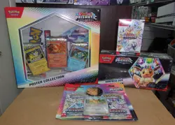 POKEMON PRISMATIC EVOLUTIONS SURPRISE & POSTER + BUNDLE BOX + 2-PACK BLISTER - Image 1