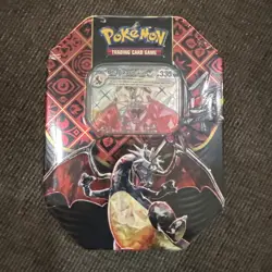 Pokemon TCG Scarlet & Violet Paldean Fates Tin Shiny Charizard ex - Sealed - Image 1