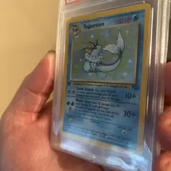 Pokemon TCG Vaporeon Holo Rare Card Jungle, 12/64, First Edition PSA 8 - Image 4
