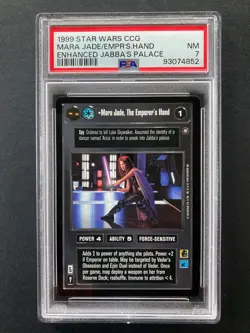 PSA 7 Mara Jade The Emperor’s Hand Star Wars CCG Enhanced Jabba’s Palace Card - Image 1
