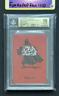 BGS Pristine 10 Darth Vader Bandai Carddass Disney 100 Star Wars Red Foil Card - Image 1