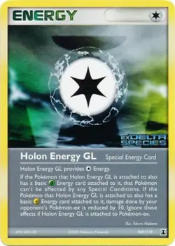 1x Holon Energy GL - 105/113 - Rare - Reverse Holo Heavily Played Pokemon EX - D - Image 1