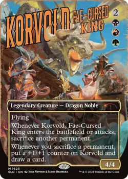 Korvold, Fae-Cursed King - NM regular - MTG Secret Lair Outlaw Anthology magic - Image 1