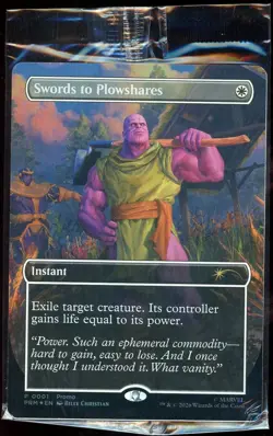 MTG Swords to Plowshares Thanos PSA Magazine Promo Borderless Foil Sealed P0001 - Image 1