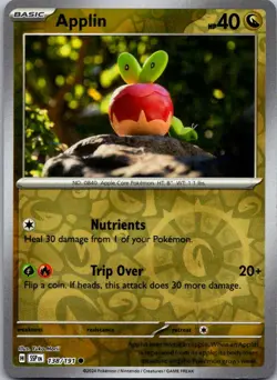Applin 138/191 Common Surging Sparks Pokemon Reverse Holo Near Mint - Image 1