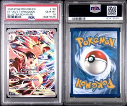 Ethan's Typhlosion 190/182 Destined Rivals Illustration Rare Pokemon Card PSA 10 - Image 1