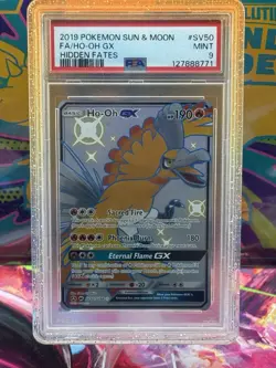 PSA 9 HO-OH GX SV50/SV94 FULL ART SHINY HIDDEN FATES POKEMON - Image 1