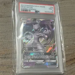 PSA 9 MEWTWO GX SUN & MOON SHINING LEGENDS 39 2017 POKEMON - Image 1