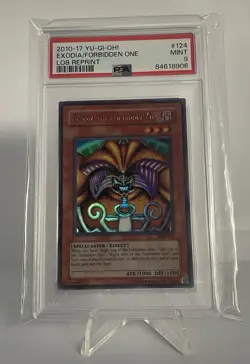 2010-17 YuGiOh Exodia The Forbidden One LOB-124 Unlimited Reprint PSA 9 MINT - Image 1
