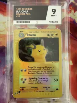 2003 Pokemon Skyridge Raichu Rev Foil 27/144 ACE 9 - Image 1