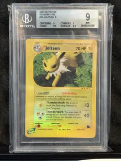 Pokemon TCG 2003 Skyridge Jolteon #13 Reverse Holo Rare BGS 9 Mint - Image 1