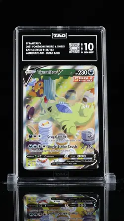TAG 10 Tyranitar V 2021 Pokemon Battles Styles 155/163 Alt Art - Image 1