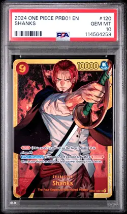 PSA 10 Shanks 120 One Piece Prb01-Premium Booster -One Piece Card The Best- - Image 1