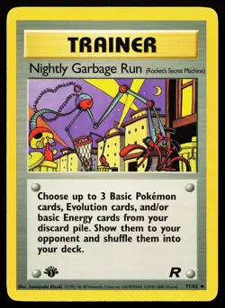 Nightly Garbage Run 77/82 1st Edition Uncommon Team Rocket Pokemon Card - Image 1