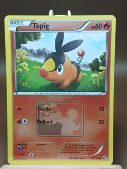 HP Tepig Cross Hatch Reverse Holo card LEAGUE PLAY PROMO 15/114 Black & White - Image 1