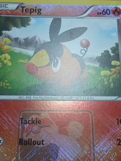 HP Tepig Cross Hatch Reverse Holo card LEAGUE PLAY PROMO 15/114 Black & White - Image 4