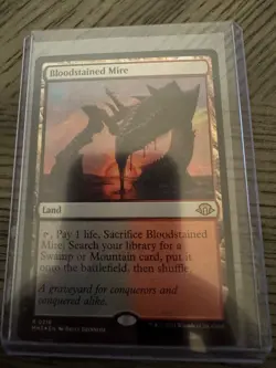 Bloodstained Mire #216 -Foil Near Mint MTG Modern Horizons 3 - Image 1