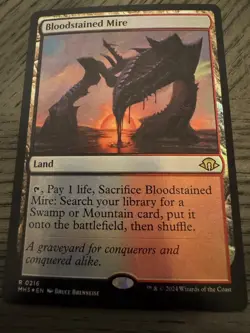 Bloodstained Mire #216 -Foil Near Mint MTG Modern Horizons 3 - Image 2