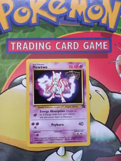 Mewtwo 3 Kids WB Presents Pokemon The First Movie Stamped Promo Pokemon Card - Image 1