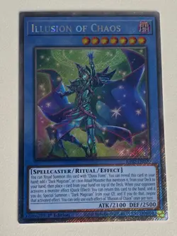 Yugioh Illusion of Chaos - 1st Edition Platinum Secret Rare NM - Free Holo Card - Image 1