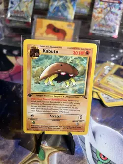 Pokemon TCG Kabuto Fossil Card 50/62 Regular Common 1st Edition - Image 1