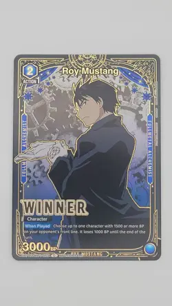 Union Arena Roy Mustang Alternate Art Winner Foil Card UEPR/FMA-1-053 English - Image 2