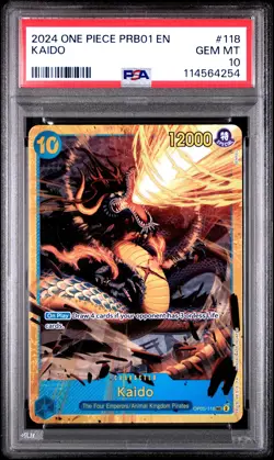 PSA 10 Kaido 118 One Piece Prb01-Premium Booster -One Piece Card The Best- - Image 1