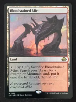 1x MTG Bloodstained Mire (Foil) - Modern Horizons 3 (MH3) # - Image 1