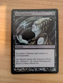 MtG *FOIL* German Night's Whisper from Fifth Dawn, Lightly Played - Image 1