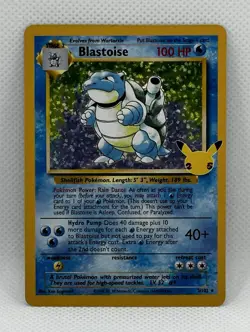 Pokemon TCG Blastoise Celebrations Classic Collection Card 2/102 NM Condition - Image 1
