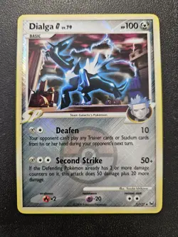 Pokemon Platinum Dialga G League Promo Crosshatch Holo 7/127 EXC-NEAR MINT - Image 1