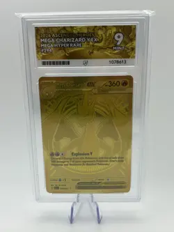 Pokemon TCG MEGA CHARIZARD Y EX MEGA HYPER RARE ASCENDED HEROES ACE 9 MINT - Image 1