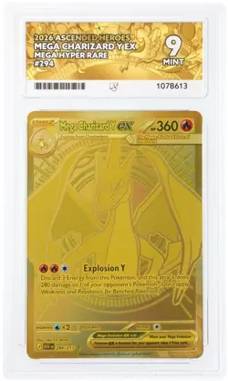 Pokemon TCG MEGA CHARIZARD Y EX MEGA HYPER RARE ASCENDED HEROES ACE 9 MINT - Image 3